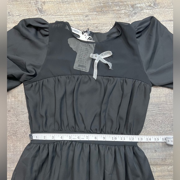 Black Layered Goth Wednesday Adams Maxi Dress NWT - Picture 11 of 12